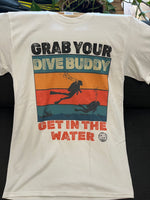 Load image into Gallery viewer, Learn Scuba Chicago Grab Your Buddy T-Shirt

