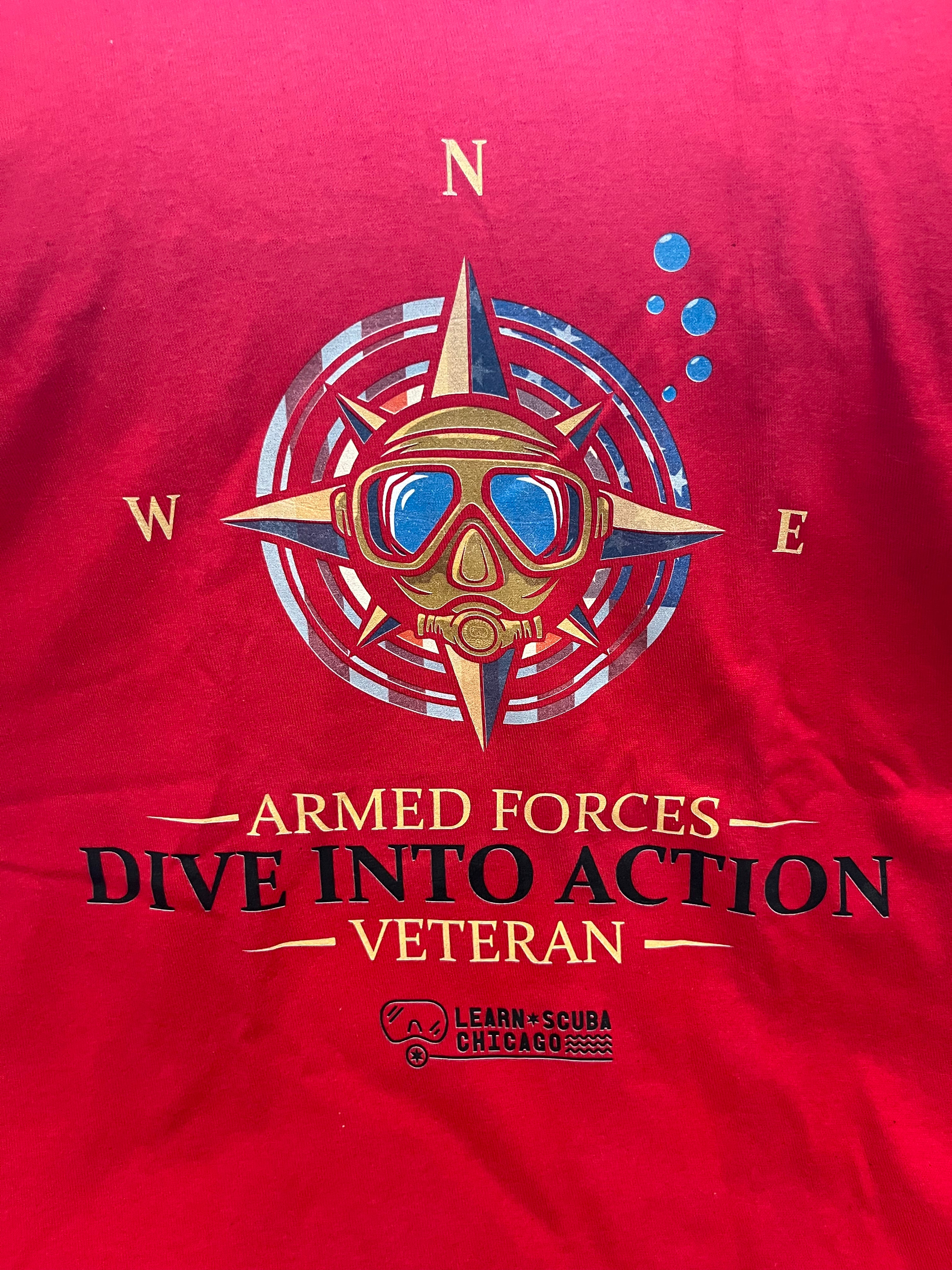 Learn Scuba Chicago Armed Forces Veterans T-Shirt