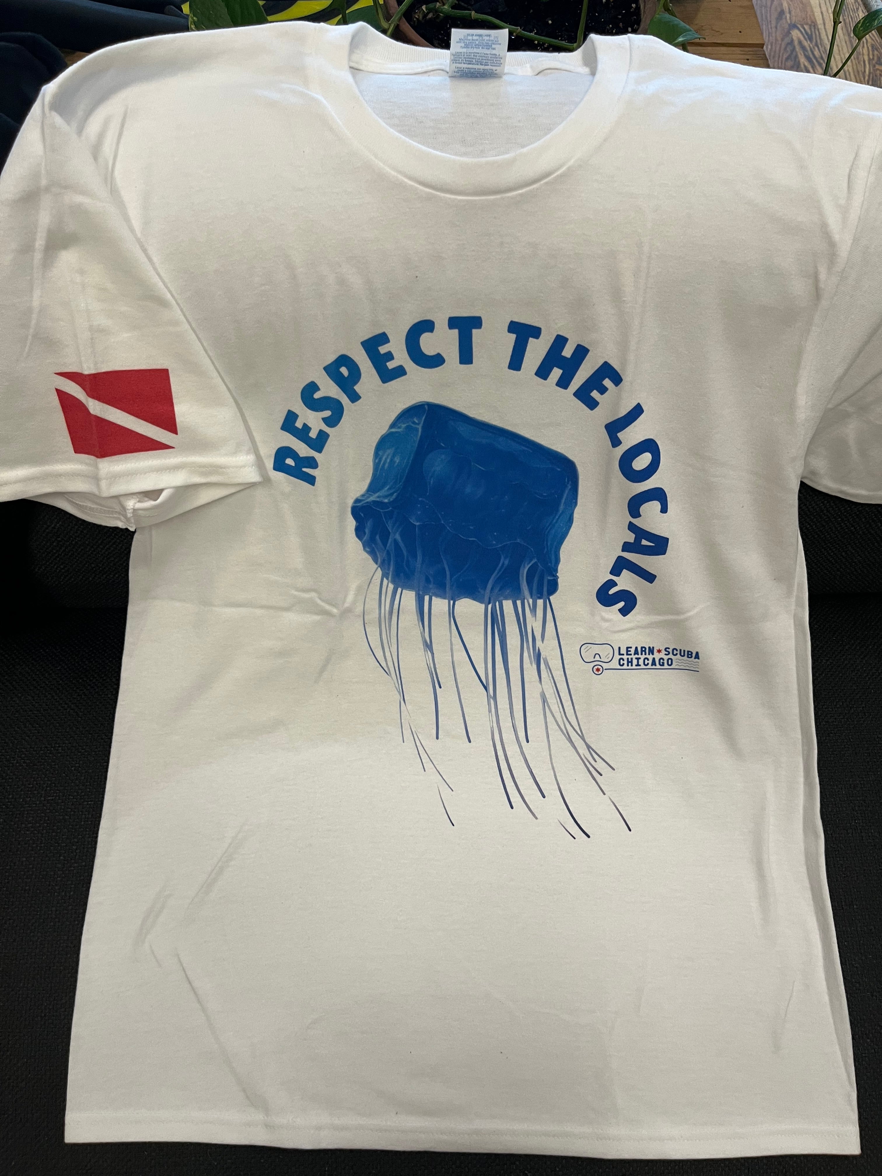 Learn Scuba Chicago Respect the Locals T-Shirt