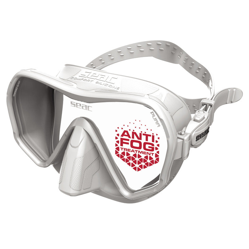diving goggles anti fog Seac Sub Pura Anti-fog Diving mask, White